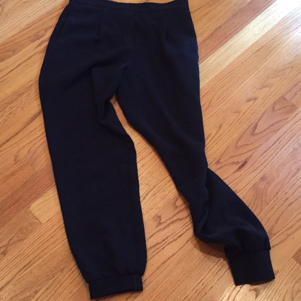 Rebecca Taylor navy viscose/cotton pants